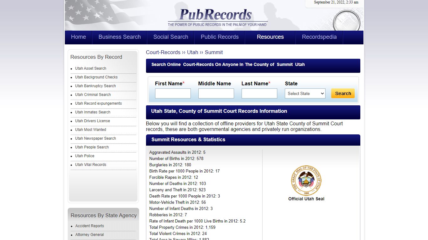 Summit County, Utah Court Records